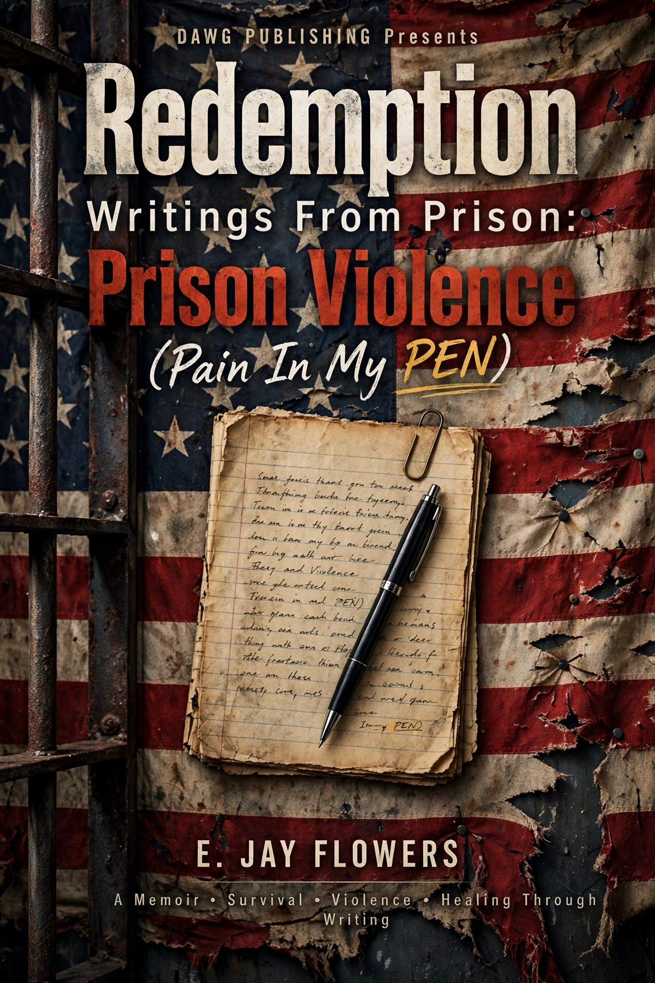 Book cover of Redemption Writings from Prison: Prison Violence (Pain In My PEN) by E. Jay Flowers